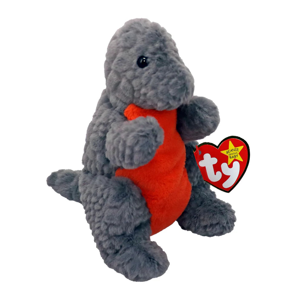 EMMETT - Gray Dinosaur Beanie Baby