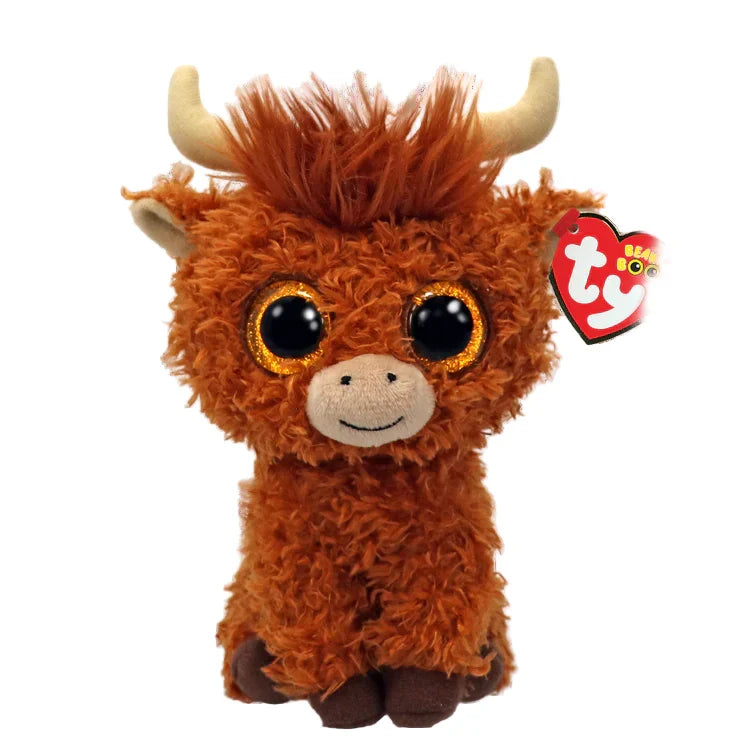 ALFIE - Brown Highland Cow Regular Beanie Boo