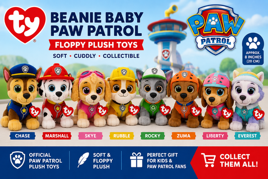 TY Beanie Baby PAW Patrol Floppy Plush Toys – Collect Your Favourite Pups