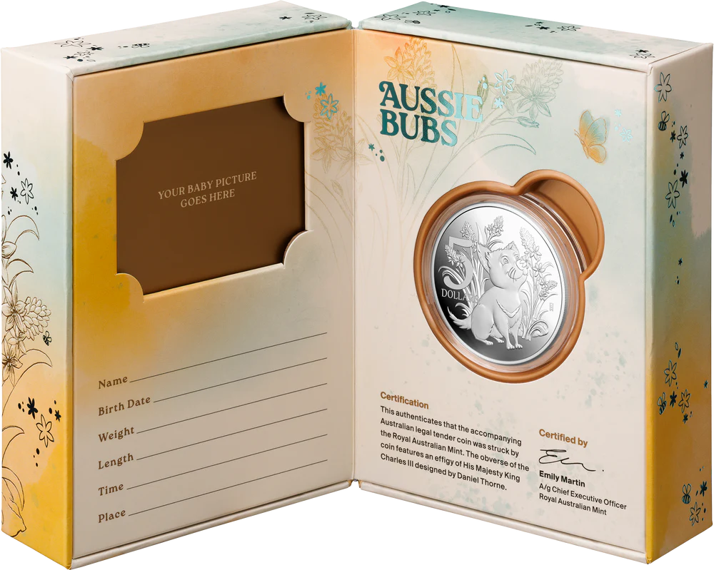 COIN PACK $5 2026 PROOF 1oz 40MM AUSSIE BABY COIN