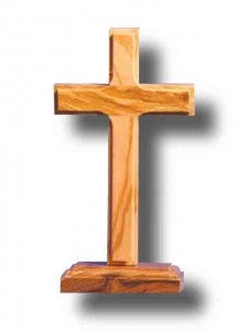 STANDING CROSS OLIVE WOOD CROLB9C