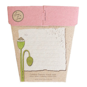 A GIFT OF SEEDS POPPY ECHO CARD