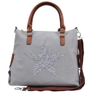 STAR POWER CANVAS BAG GREY