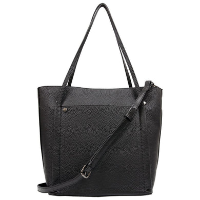 SCARLETT LEATHER TOTE BLACK