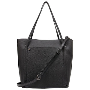 SCARLETT LEATHER TOTE BLACK