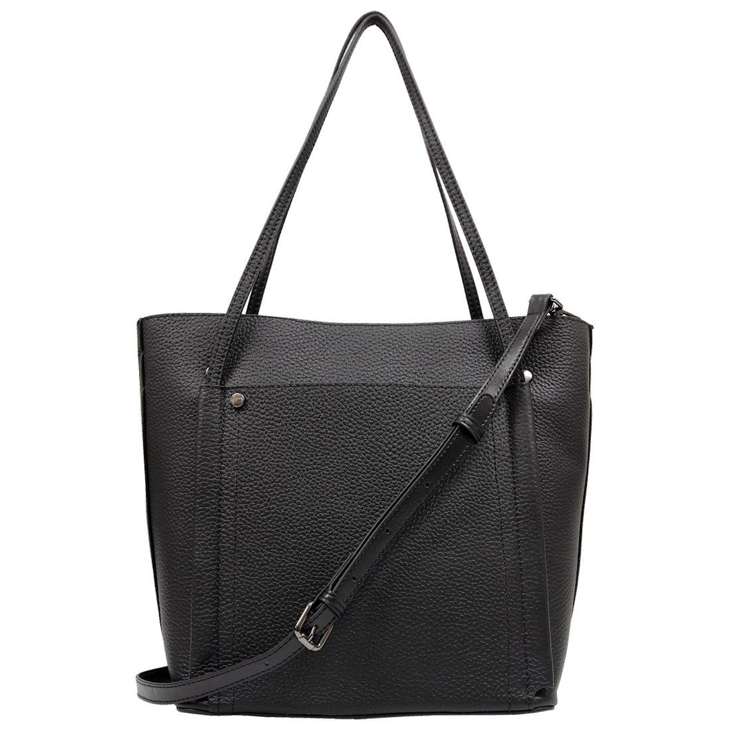 SCARLETT LEATHER TOTE BLACK