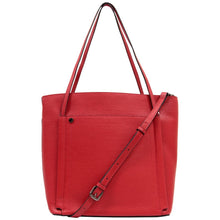Load image into Gallery viewer, SCARLETT LEATHER TOTE RED
