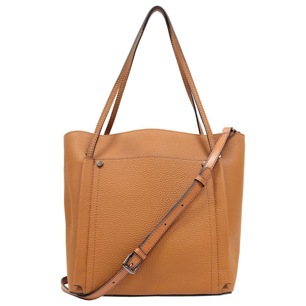 SCARLETT LEATHER TOTE TAN