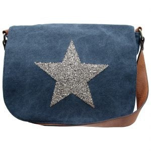 STAR POWER X BODY CANVAS BAG NAVY BLUE