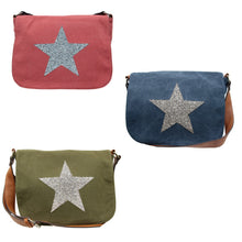 Load image into Gallery viewer, STAR POWER X BODY CANVAS BAG NAVY BLUE
