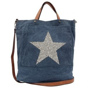 STAR POWER CANVAS TOTE NBLUE