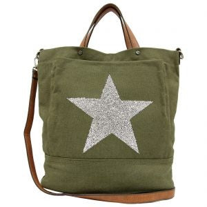 STAR POWER CANVAS TOTE KHAKI
