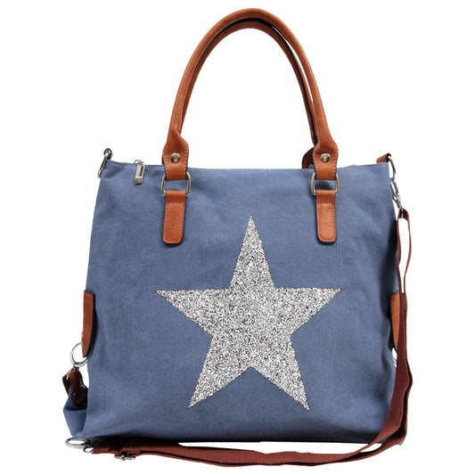 STAR POWER CANVAS BAG DENIM