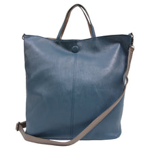 Load image into Gallery viewer, VIRGILIA REVERSABLE TOTE DARK BLUE
