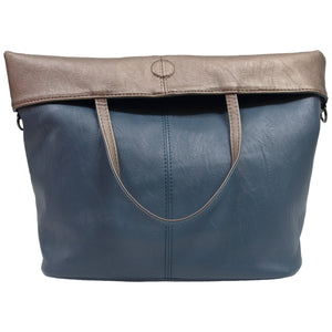VIRGILIA REVERSABLE TOTE DARK BLUE