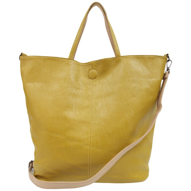 VIRGILIA REVERSABLE TOTE MUSTARD