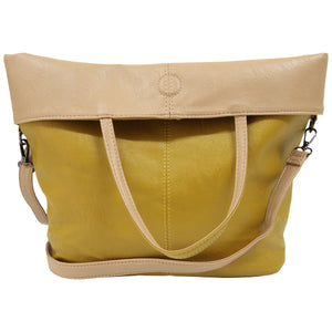 VIRGILIA REVERSABLE TOTE MUSTARD