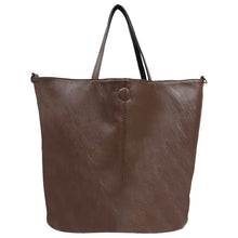 Load image into Gallery viewer, VIRGILIA REVERSABLE TOTE BROWN &amp; NAVY
