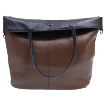 Load image into Gallery viewer, VIRGILIA REVERSABLE TOTE BROWN &amp; NAVY
