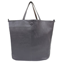 Load image into Gallery viewer, VIRGILIA REVERSABLE TOTE CHARCOAL &amp; PEWTER
