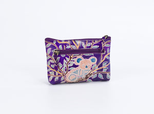 LEATHER PURSE PURPLE KOALA IN TREE YAKKINO