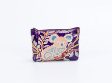 Load image into Gallery viewer, LEATHER PURSE PURPLE KOALA IN TREE YAKKINO
