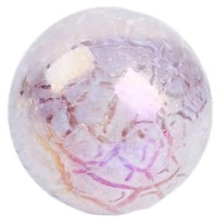 FRIENDSHIP BALL METALLIC PINK CRACKLES - GIFT BOXED WITH AFFIRMATION CARD AND STAND