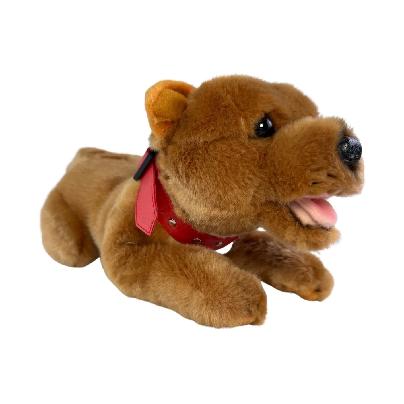 Gravy Red Staffordshire Bull Terrier Plush Dog Toy 28 cm Realistic Stuffed Animal