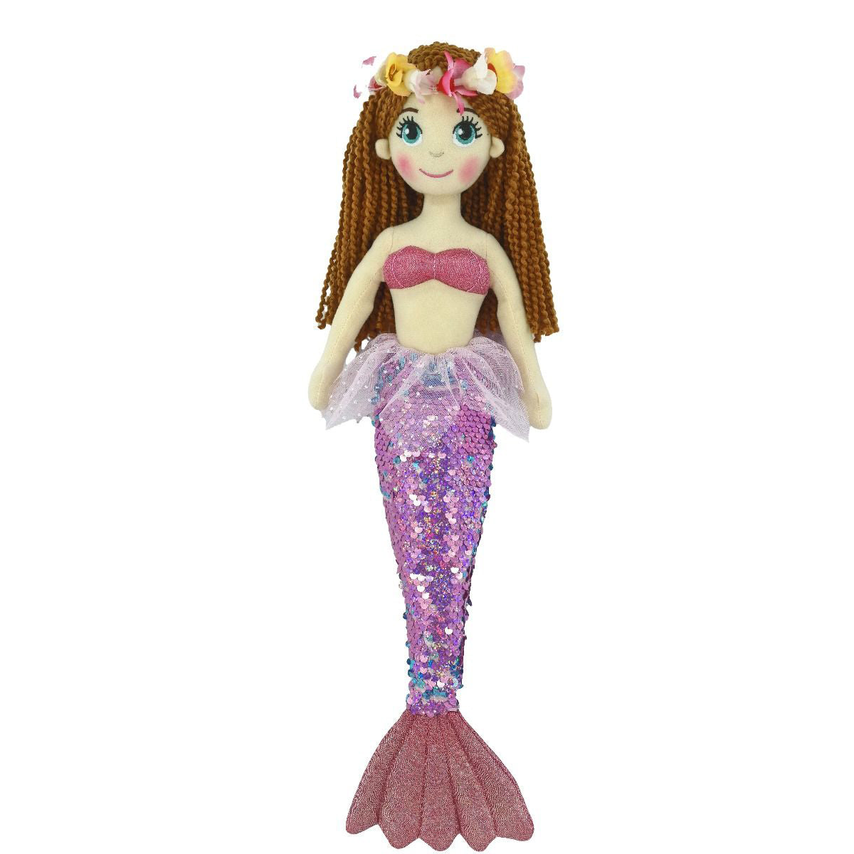 Zoe Pink Tutu Mermaid Doll 45 cm Soft Plush Toy for Kids