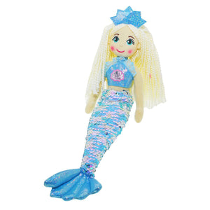 45cm Mermaid BLUE w Crown Mermaid
