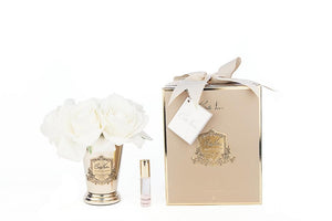 COTE NOIRE PERFUME SEVEN ROSES CHAMPAGNE GOLD VASE