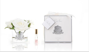 COTE NOIRE PERFUME FIVE ROSE IVORY - CLEAR GLASS