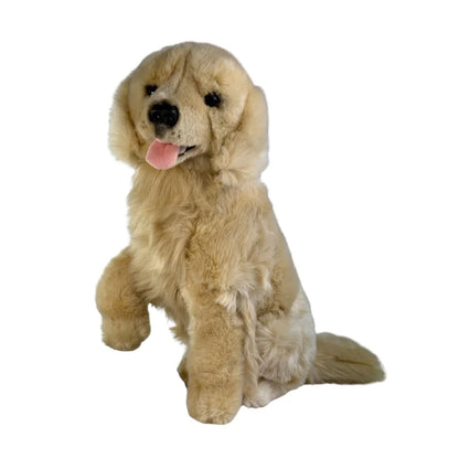 Goldie Golden Retriever Sitting Plush Dog Toy 35 cm Realistic Stuffed Animal