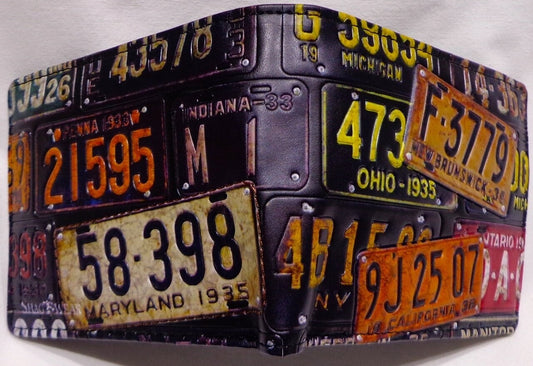 WALLET VINTAGE LICENSE PLATE