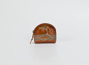 LEATHER COIN PURSE ROO 7.5X6 YAKINNO