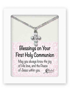 PEARL CROSS PENDANT COMMUNION
