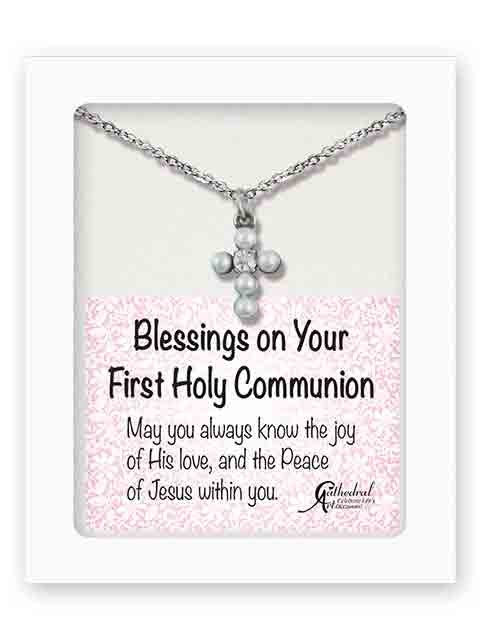 PEARL CROSS PENDANT COMMUNION