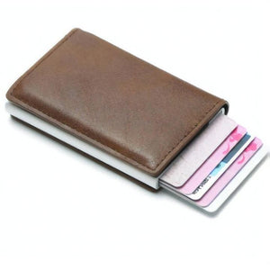 WALLET LEATHER RFID BROWN