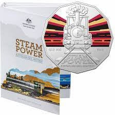 COIN PACK $FOLDER 50 CENT AUSTRALIAN TEAM TRAINS
