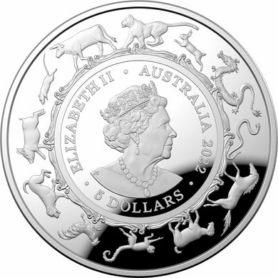 COIN PACK $5 PROOF AG DOMED YEAR OF THE TIGER