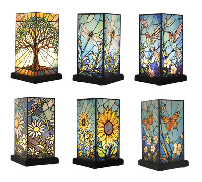 26934 STAINED PAINTED LAMP (6)
