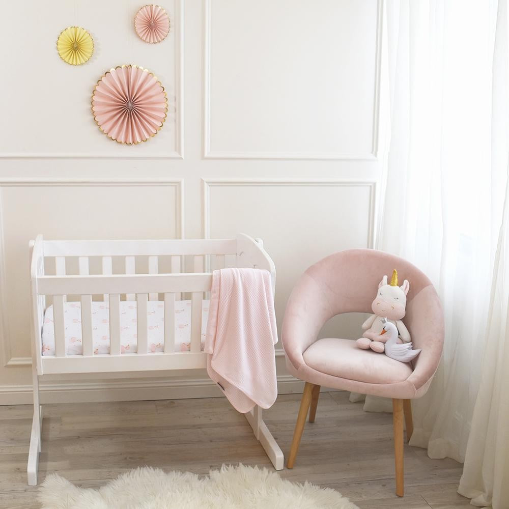 2PK JERSEY WRAP SWAN/PINK STRIPE