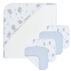 5PC BATH GIFT SET MASON BLUE DOTS
