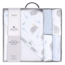 Load image into Gallery viewer, 5PC BATH GIFT SET MASON BLUE DOTS

