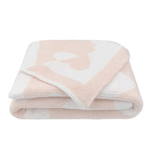 Load image into Gallery viewer, CHENILLE PRAM BLANKET - BLUSH HEARTS
