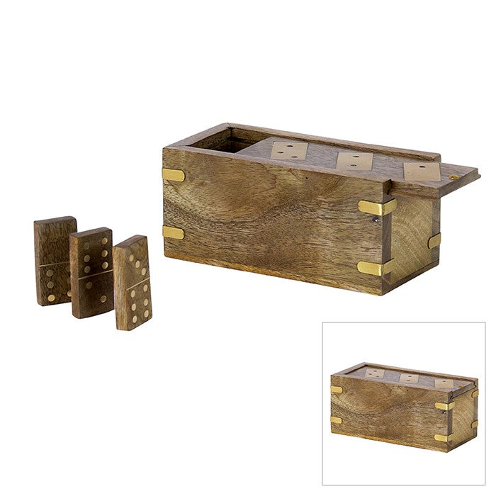 TRIESTE MANGO AND BRASS DOMINO SET