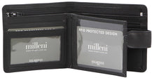 Load image into Gallery viewer, MILLENI WALLET BLACK COIN ZIP RFID PROTECTED
