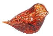 BIRD ROBIN COLOURED GLASS ORNAMENT