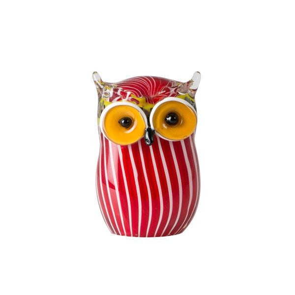 OWL NINOX RED/MUS COLOURED GLASS