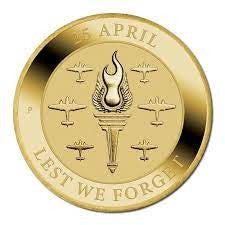 ANZAC DAY 25TH APRIL $1 COIN CARD